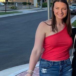 AMERICAN EAGLE One Shoulder Crop Top